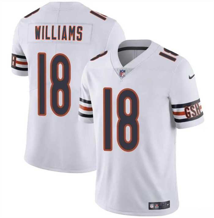 Men & Women & Youth Chicago Bears #18 Caleb Williams White 2024 Draft Vapor Football Stitched Jersey->cincinnati bengals->NFL Jersey
